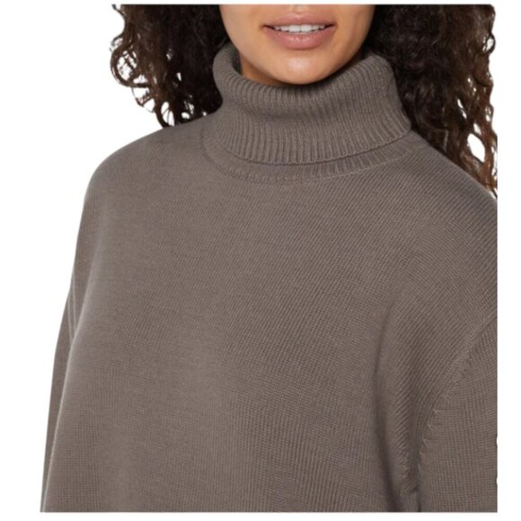 NWOT GAP Cotton Turtleneck Sweater | Brown - Picture 7 of 10